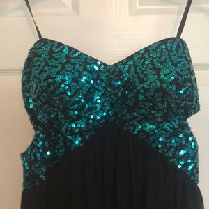 Black strapless dress